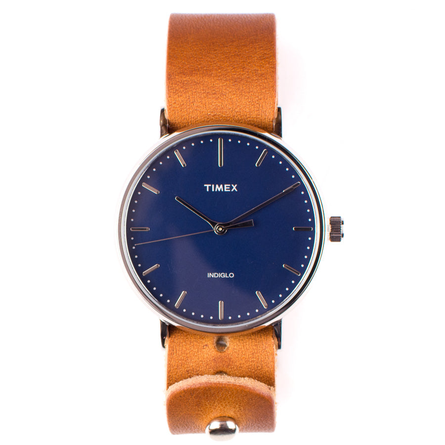 Timex 41mm Silver/Cobalt Fairfield & 20mm FFF Watchband