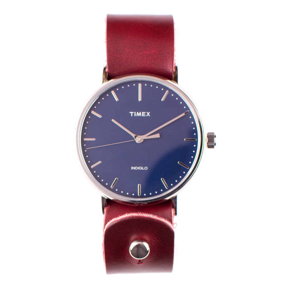 Timex 41mm Silver/Cobalt Fairfield & 20mm FFF Watchband