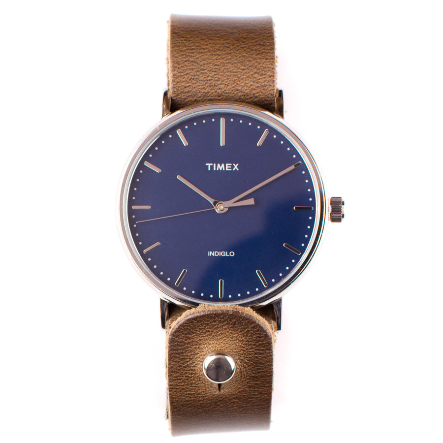 Timex 41mm Silver/Cobalt Fairfield & 20mm FFF Watchband