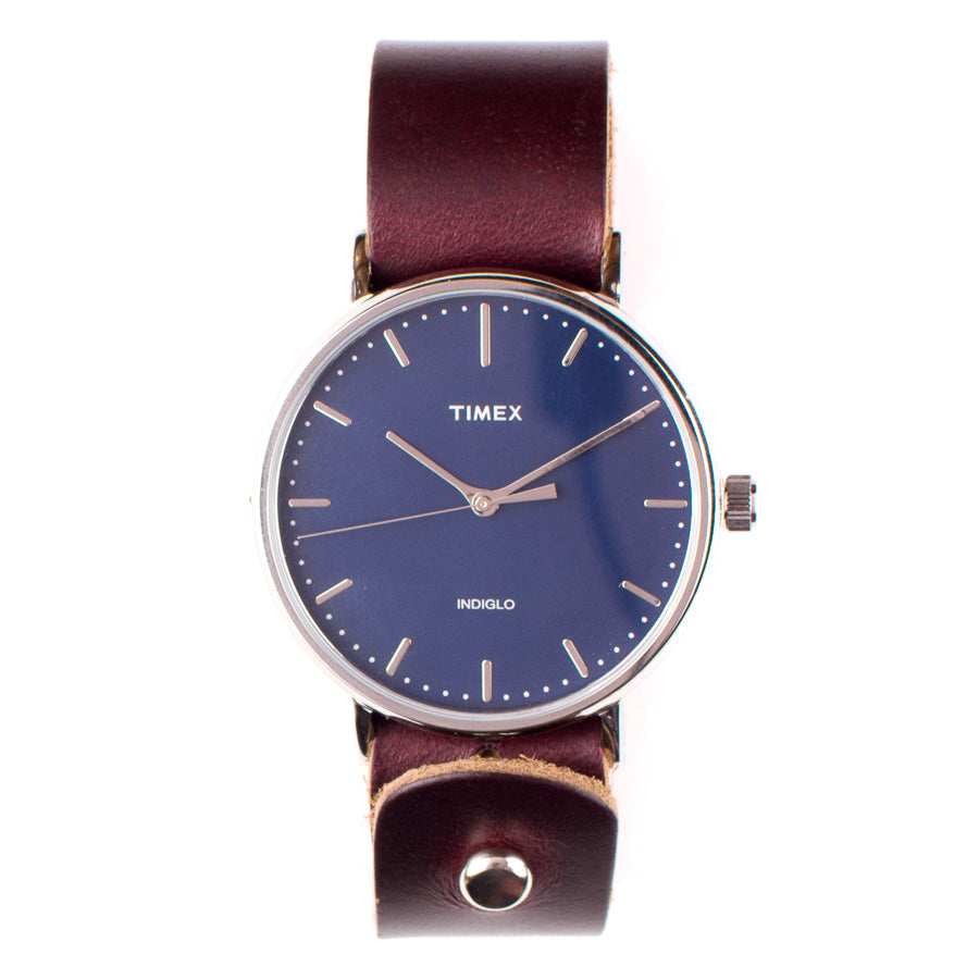 Timex 41mm Silver/Cobalt Fairfield & 20mm FFF Watchband