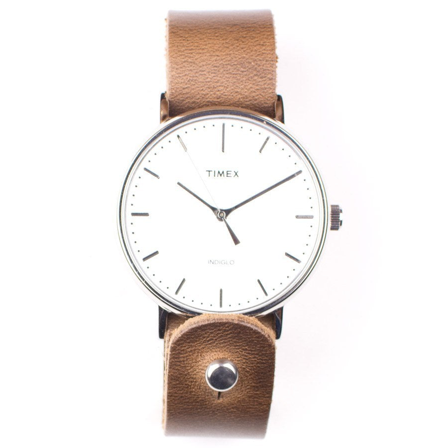 Timex fairfield shop leather strap