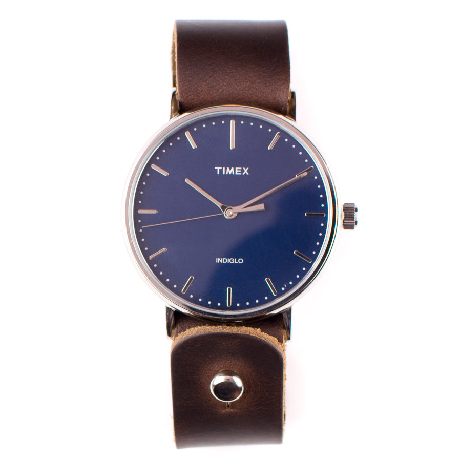 Timex 41mm Silver/Cobalt Fairfield & 20mm FFF Watchband