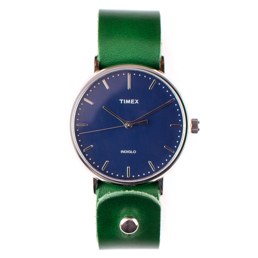 Timex 41mm Silver/Cobalt Fairfield & 20mm FFF Watchband