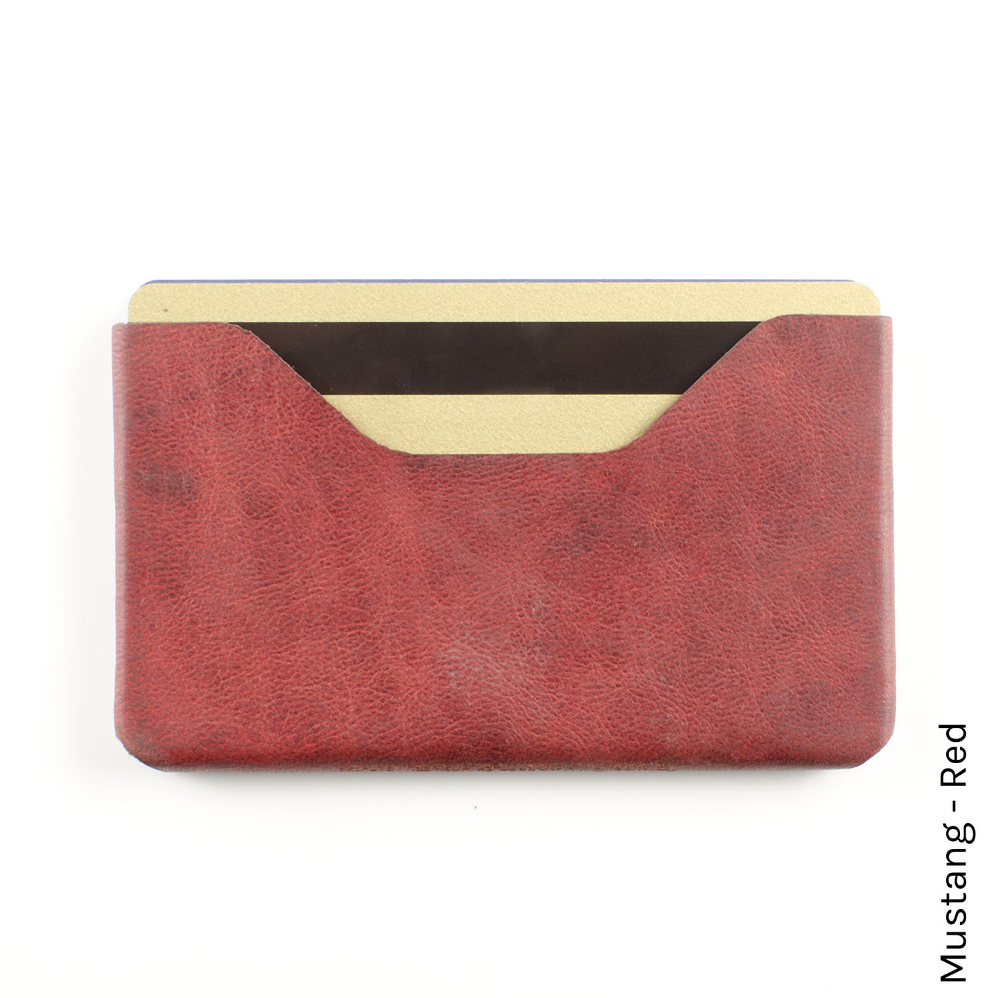 Small Package Wallet — detail showing leather grain and stitching