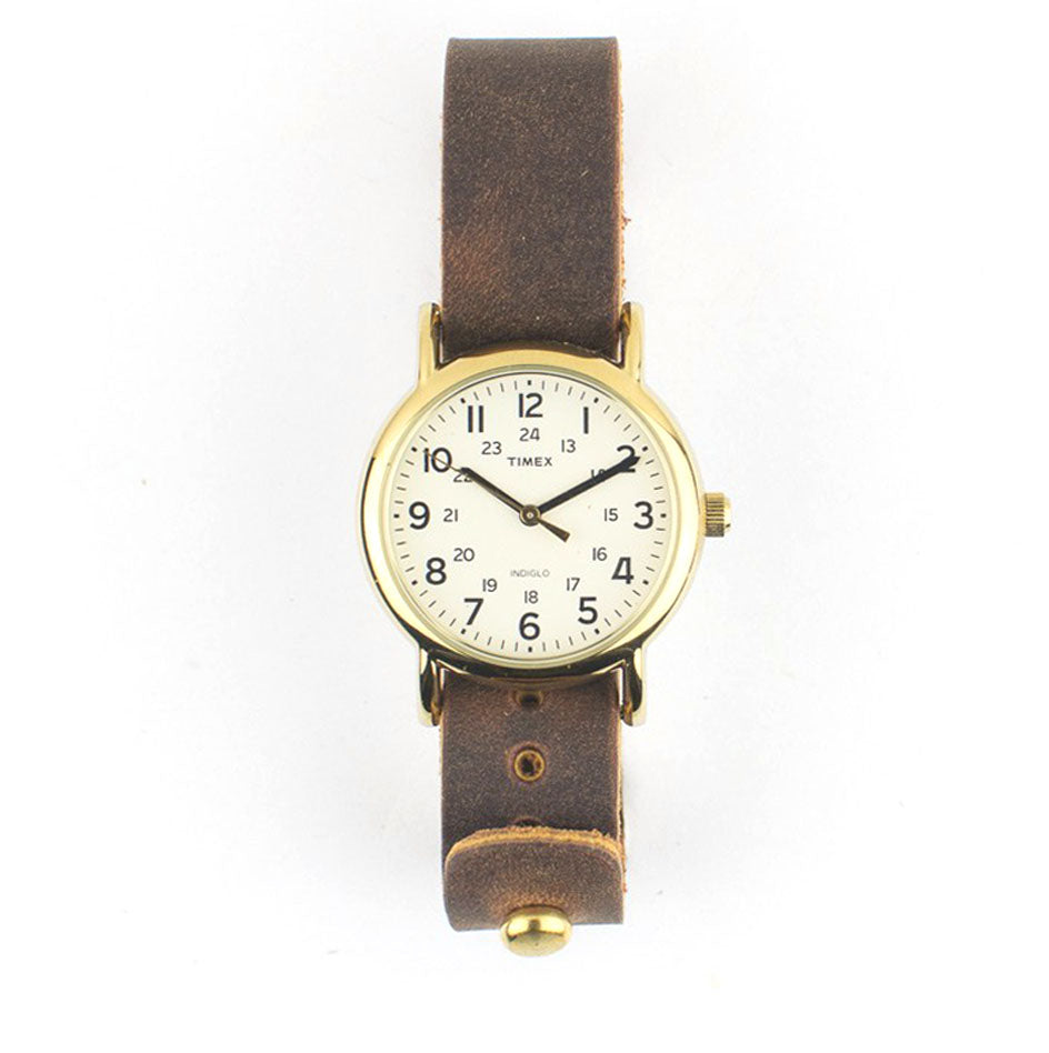 Timex Weekender 40 Watch, Brown Double-Layered Leather Slip-Thru Strap -  Walmart.com