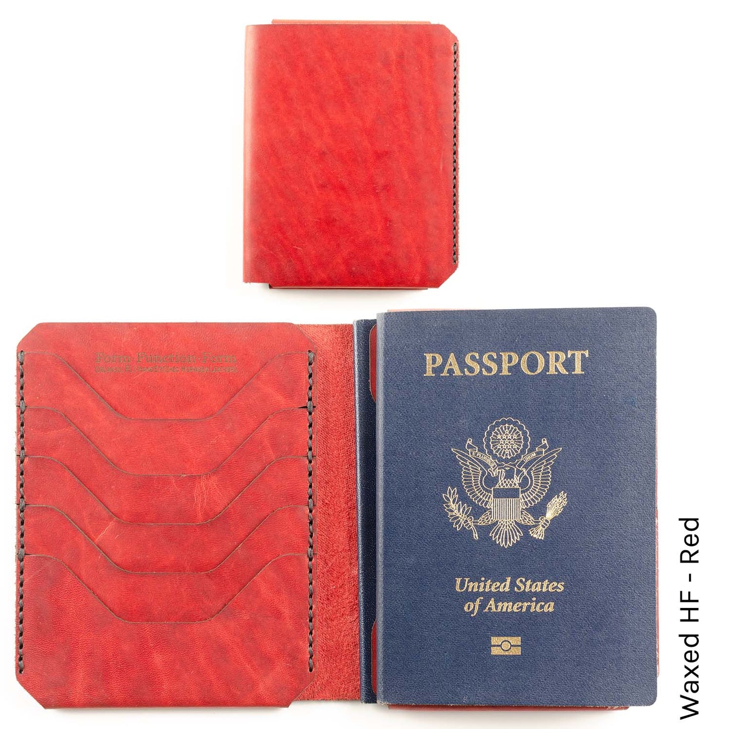 Designer Vegetable Tanned Leather Passport Cover Holder Black -  Sweden